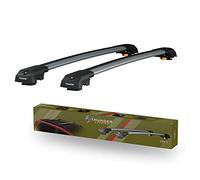 THUNDER CARRIER Roof Bars Roof Rack for Land Rover Freelander 2 (2007-2015) - Lockable Grey Aluminium for Raised Side Rails, 75kg Dynamic & 225kg Standing Capacity (Pair) (Grey)