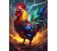 Thunder Chicken 30 Piece Jigsaw Puzzles for Adults, Fun jigsaw puzzles 30 pieces, Challenging Puzzle Perfect for Game Nights, Finished Puzzle Size is 25x20cm