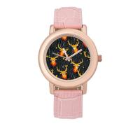 Thunder Deers Women's Custom Watch Fashion Soft Strap Wristwatches Gifts for Birthdays Valentine's Day