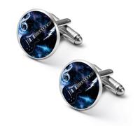 Thunder Electric Guitar Men Cufflinks Metal Shirt Cuff Links