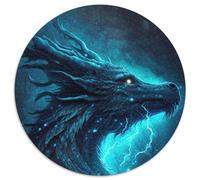 Thunder Forest Dragon 1000 Piece Jigsaw Round JigsawPuzzle 1000 Pieces for Adults Ideal And Home Decor (Size 67.5x67.5cm)