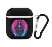 Thunder Grim Reaper Transgender Proud Cute Earbuds Case Compatible with Airpods 1/2 Wireless Headphones Cover with Carabiner