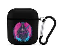 Thunder Grim Reaper Transgender Proud Cute Earbuds Case Compatible with Airpods 1/2 Wireless Headphones Cover with Carabiner