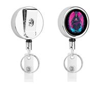 Thunder Grim Reaper Transgender Proud Cute Metal Badge Holder Retractable Clip ID Card Name Tag Badge Reels for Work