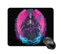 Thunder Grim Reaper Transgender Proud Printed Mouse Pad with Stitched Edges Non Slip Waterproof Mousepad Desk Mat for Office Gaming