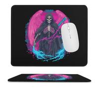 Thunder Grim Reaper Transgender Proud Trendy Mouse Pad with Stitched Edges Non Slip Waterproof Mousepad Desk Mat for Office Gaming