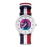 Thunder Grim Reaper Transgender Proud Trendy Wrist Watches for Unisex Classic Casual Braided Strap Quartz Watch