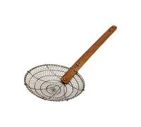 Thunder Group SLSKR008GV Galvanized Bamboo Handled Skimmer, 8-Inch, Coarse Mesh