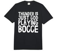 Thunder is Just God Playing Bocce Ball Jack Bocci Game Bocce Comfort Colors Adult Heavyweight T-Shirt