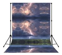 Thunder Landscape Print Photography Backdrop 5x7ft Photo Backdrop Curtain Washable Photography Background For Studio