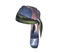 Thunder Landscape Print Skull Headwrap Under Helmet Cycling Cap Lightweight Quick Dry Adult Gift One Size