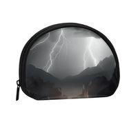 Thunder Landscape Prints Coin Purse Shell Mini Pouch Wallet Change Bag for Women Girls Kids