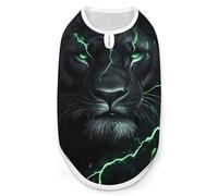 Thunder Lion Dog Shirts Patterned Pet Clothes Tank Top Sleeveless T-Shirt for Cats Puppy L