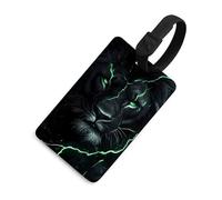 Thunder Lion Luggage Tag for Suitcase Cute ID Tags Travel Baggage Identifier Labels Black-Style