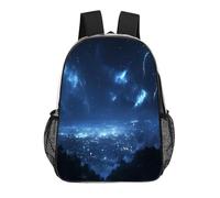 Thunder Night City Funny Clear Backpack Waterproof Transparent Bag See Through Rucksack with Adjustable Straps