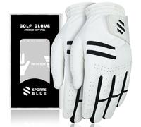 Thunder Paddle Sports Blue Premium Golf Gloves - All Weather Breathable Gloves, Soft Feel | 2-Pack (Men 2-pack, Large, Right)