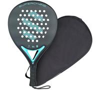 Thunder Paddle SportsBlue Carbon Surface Padel Racket |Pro-Series Tennis Racket - All Pala Padels Racquets (Supercharge (with Cover), 1)