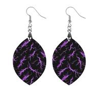 Thunder Print Wood Earrings Personalized Dangle Earring Pendants Charms for Woman Jewelry