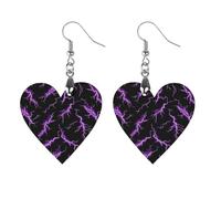 Thunder Print Wood Earrings Personalized Dangle Earring Pendants Charms for Woman Jewelry