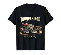 Thunder-Rod Warbird Fighter Plane Hot Rod Custom Car Design T-Shirt