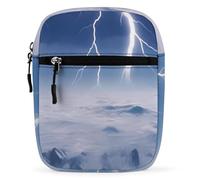 Thunder Storms Over Sea Small Crossbody Bag for Men Women