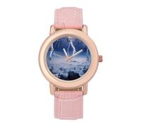 Thunder Storms Over Sea Women's Custom Watch Fashion Soft Strap Wristwatches Gifts for Birthdays Valentine's Day