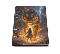 Thunder Tiger And Human Printed A5 Notebook Binder Refillable Notebook 6 Metal PU Leather Ring Planner Daily Work