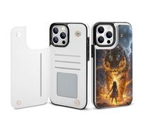 Thunder Tiger And Human Printed Wallet Phone Case Slim Cute Cellphone Protective Cover Unisex Compatible with iPhone iPhone 13/13 Pro/13 Pro Max/13 Mini