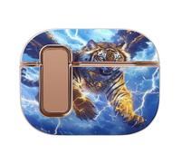 Thunder Tiger with Wings Compatible with Airpods Pro 2 Case Cover with Button Buckle Electroplating