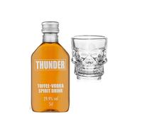 Thunder Toffee and Vodka Spirit Drink 50ml with Shot Glass | Miniature Alcohol | All Occasion Gift
