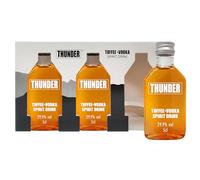 Thunder Toffee Vodka - Flavoured Vodka Mixed with Toffee - Premium Vodka Bottled and Distilled Five Times - Crafted in the UK - 29.9% ABV - 3 x 5cl Bottles