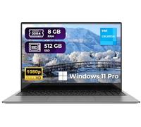 thunderb E156S 15.6" Laptop - Intel Quad-Core, 8GB RAM, 512GB SSD, Windows 11 Pro, Fingerprint, Backlit Keyboard, HDMI, Bluetooth, USB 3.0, HD Webcam, Superior Sound