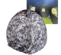 THUNDERBAY Hunting Blind, 1-2 Pereson Deer Hunting Pop Up Ground Tent with Portable Bag and Tent Stakes, 270°View with Silent Zipper Window