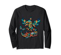 Thunderbird and Whale Pacific Northwest Coast Legend Long Sleeve T-Shirt