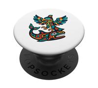 Thunderbird and Whale Pacific Northwest Coast Legend PopSockets Adhesive PopGrip