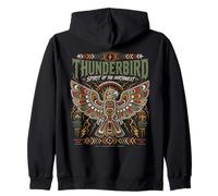 Thunderbird Spirit of the Northwest Native American Graphic Zip Hoodie