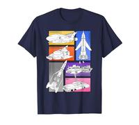 Thunderbirds 1-5 FAB 1 Vehicle Colour Panels T-Shirt, Men, Navy Blue, Medium