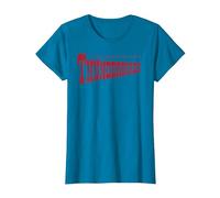 Thunderbirds Classic Text Logo T-Shirt, Women, Sapphire Blue, Small