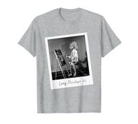 Thunderbirds Lady Penelope Painting Retro Photo T-Shirt, Men, Heather Grey, Large