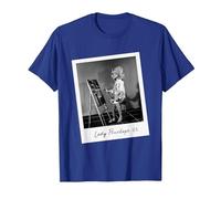 Thunderbirds Lady Penelope Painting Retro Photo T-Shirt, Men, Royal Blue, Large