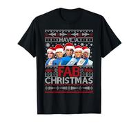 Thunderbirds Team Tracy Have A FAB Christmas Knit Pattern T-Shirt