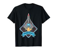 Thunderbirds Thunderbird 1 Rocket Ship Badge T-Shirt