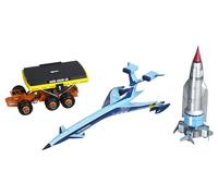 Thunderbirds Trapped in the Sky Diecast Model Kit - Thunderbird 1 Space Rocket, Elevator Car & Fireflash Spaceship, Collectible Thunderbirds Toys & Merchandise