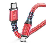 Thunderbolt 4 Cable 6.6FT 240W USB4 Supports 40Gbps High-Speed Data Transfer/8K/Dual 4K Display USB C to C Fast Charging for Thunderbolt 4/3 Monitor/Hub/Docking Stations and More Red