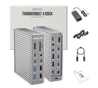 Thunderbolt 4 Dock - 20 Ports MacBook Pro Docking Station 40Gbps, 90W Charging, Single 8K, Dual 4K Displays - Compatible with Windows 10/11, Mac OS 10.2 & Above, Dell, HP, Lenovo Laptops