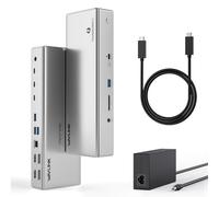 Thunderbolt 4 Dock, WAVLINK Thunderbolt 4 Docking Station with Quad 4K@60Hz Monitors, Four Thunderbolt 4 ports, 98W PD, 2.5G RJ45 Ethernet, SD V4.0, 10Gbps USB3.1, for MacBook Pro/Air etc