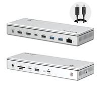Thunderbolt 4 Docking Station, WAVLINK 8K Single / 4K Triple Display Laptop Dock for Mac/Windows, 40 Gbps, 96W PD, 2.5G RJ45, 2 Thunderbolt 4-Ports, 2 HDMI, 4 USB-A, USB-C, Audio/Mic, SD/MicroSD