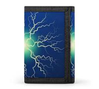 Thunderbolt Effect Lightning Bolt Wallet for Men Trifold Wallets Credit Card Holder Minimalist Front Pocket for Women