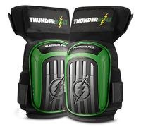 Thunderbolt Knee Pads for Men for Construction Gardening Flooring Roofing Heavy Duty Comfortable Double Gel Thick Foam Cushion with Adjustable Non-Slip Straps Professional Grade