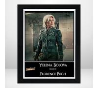 Thunderbolts - Yelena Bolova - Florence Pugh Signed Autograph Photo Print Poster Mounted Wall Art (10x12) Actor Artwork for Home & Office Decor Gift